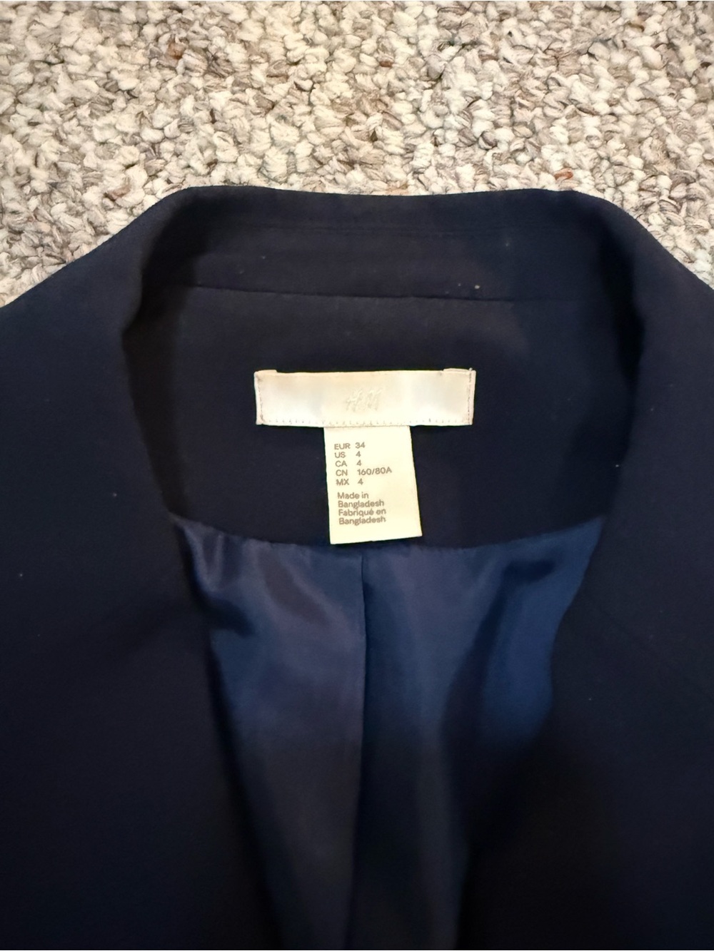 Women's Navy Single-Button Blazer - Picture 2 of 2